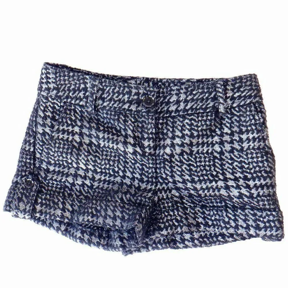 Express wool black/gold dressy shorts